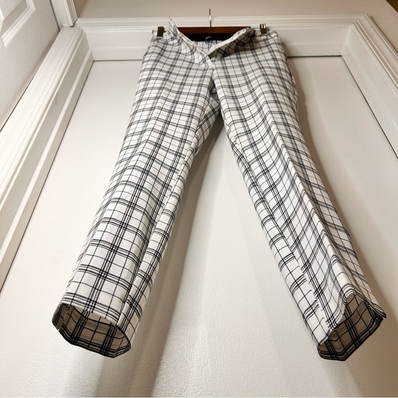 Zara Classic Black and White Plaid Pants - Size Small - Picture 5 of 12